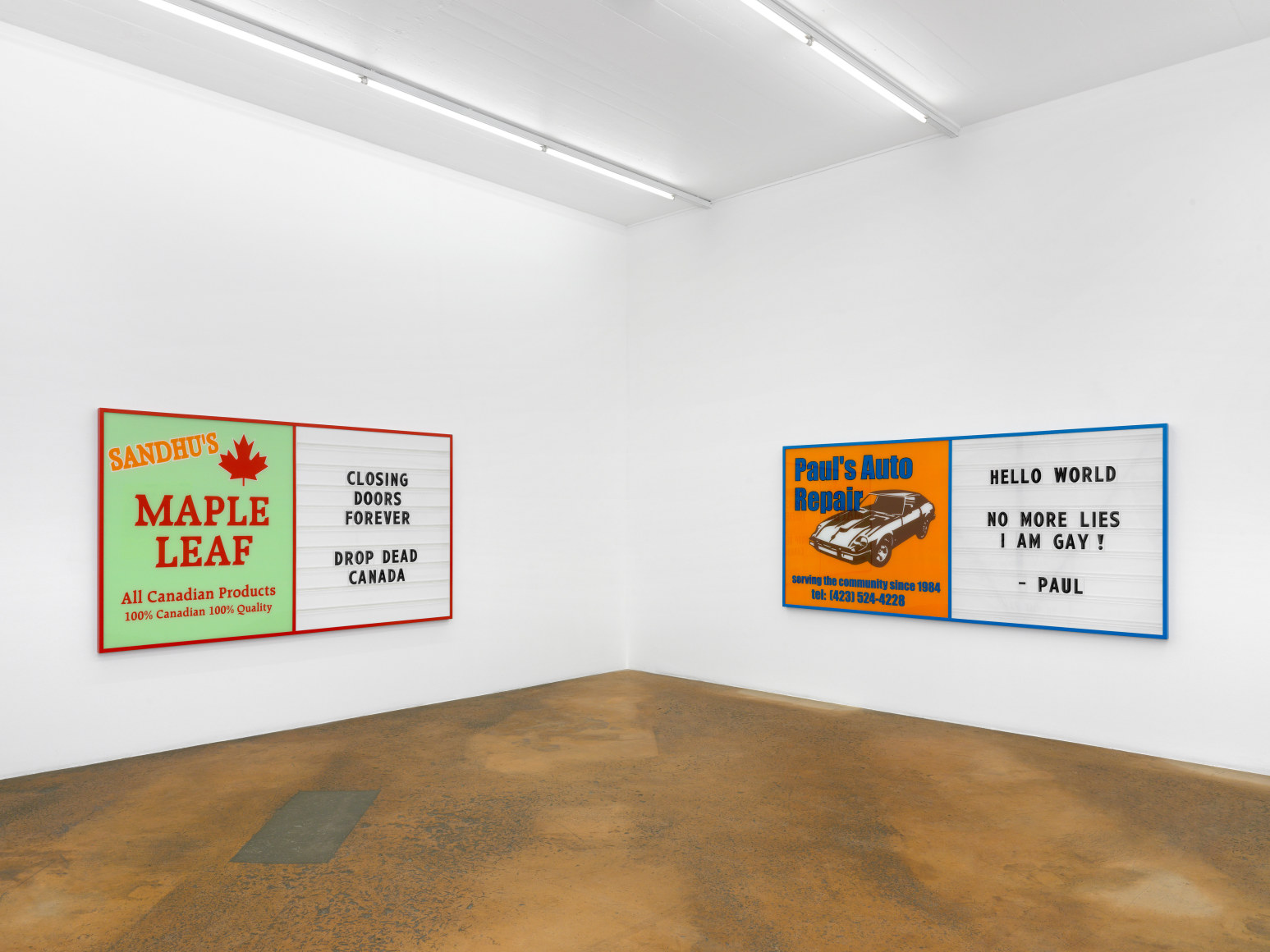 Installation view of Ken Lum at MAMCO, Gen&egrave;ve, Photo by Annik Wetter