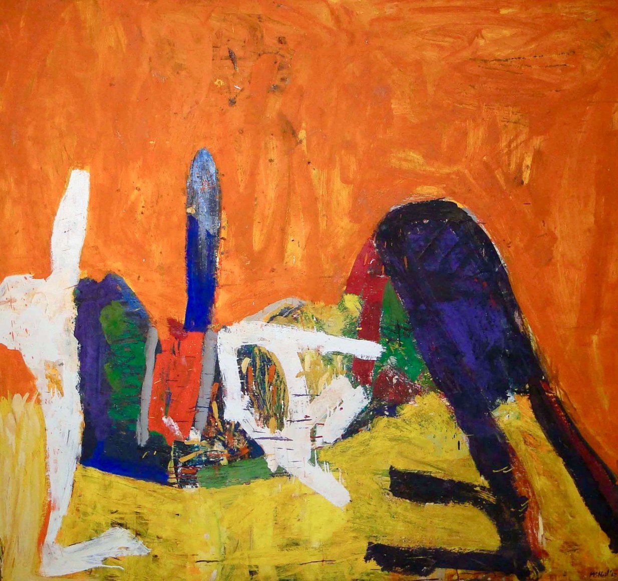 George McNeil (1908&ndash;1995) | Beach Picture, 1963 | Oil on canvas | 72 x 78 in. (182.9 x 198.1 cm) | Signed and dated lower right:&nbsp;McNeil '63