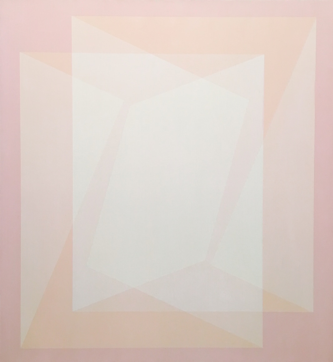 Julian Stanczak | Misty Interior, 1969 | Oil on canvas | 48 3/8 x 44 1/2 in. (122.9 x 113 cm)