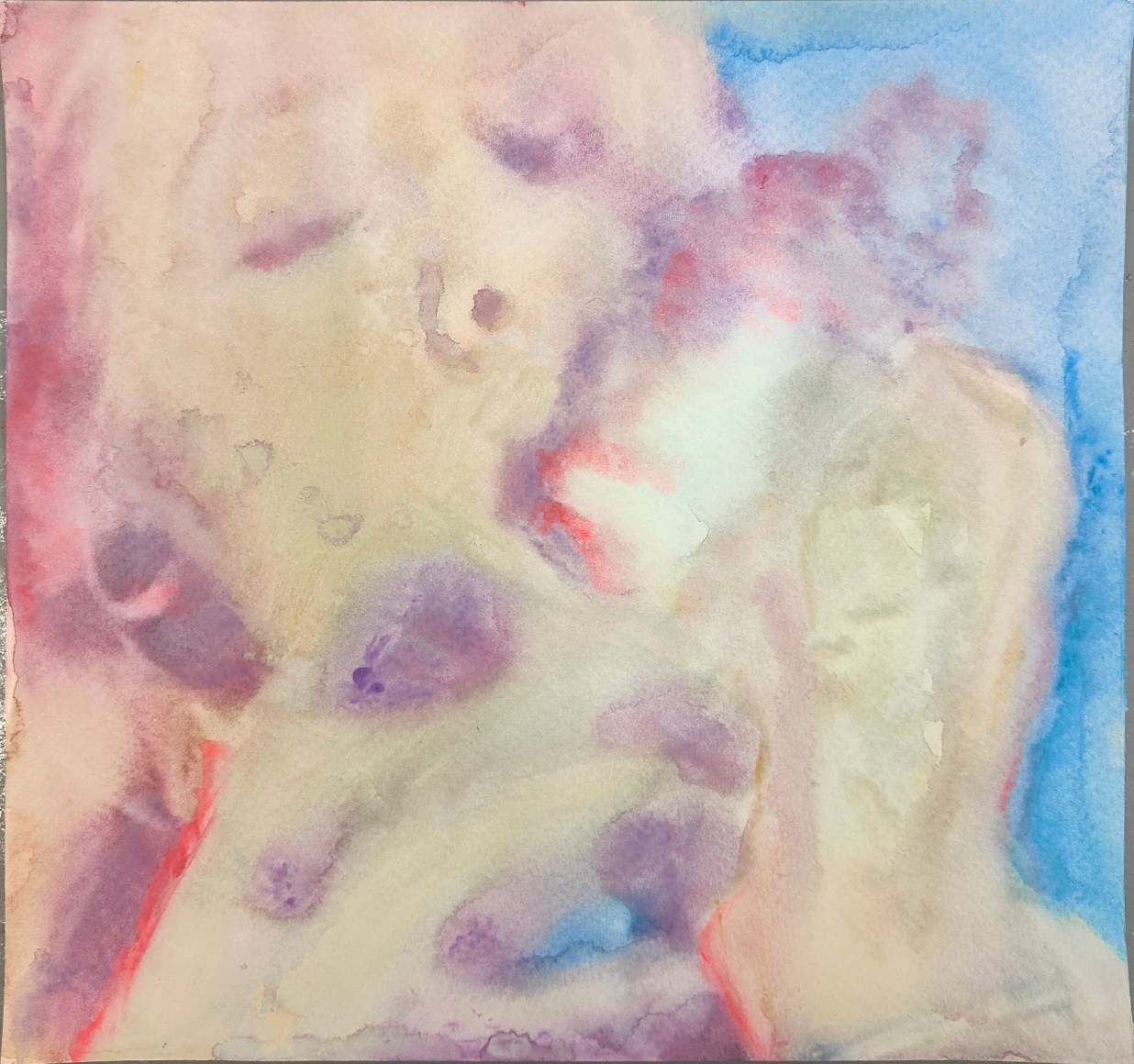 Allan Gardner Flesh Tunnel, 2022 Watercolor on Acid Free 240GSM Paper 7¾ x 7¾ in. 19.68 x 19.68 cm. 12½ x 12½ x 1½ in. (framed) 31.75 x 31.75 x 3.81 cm. (framed)