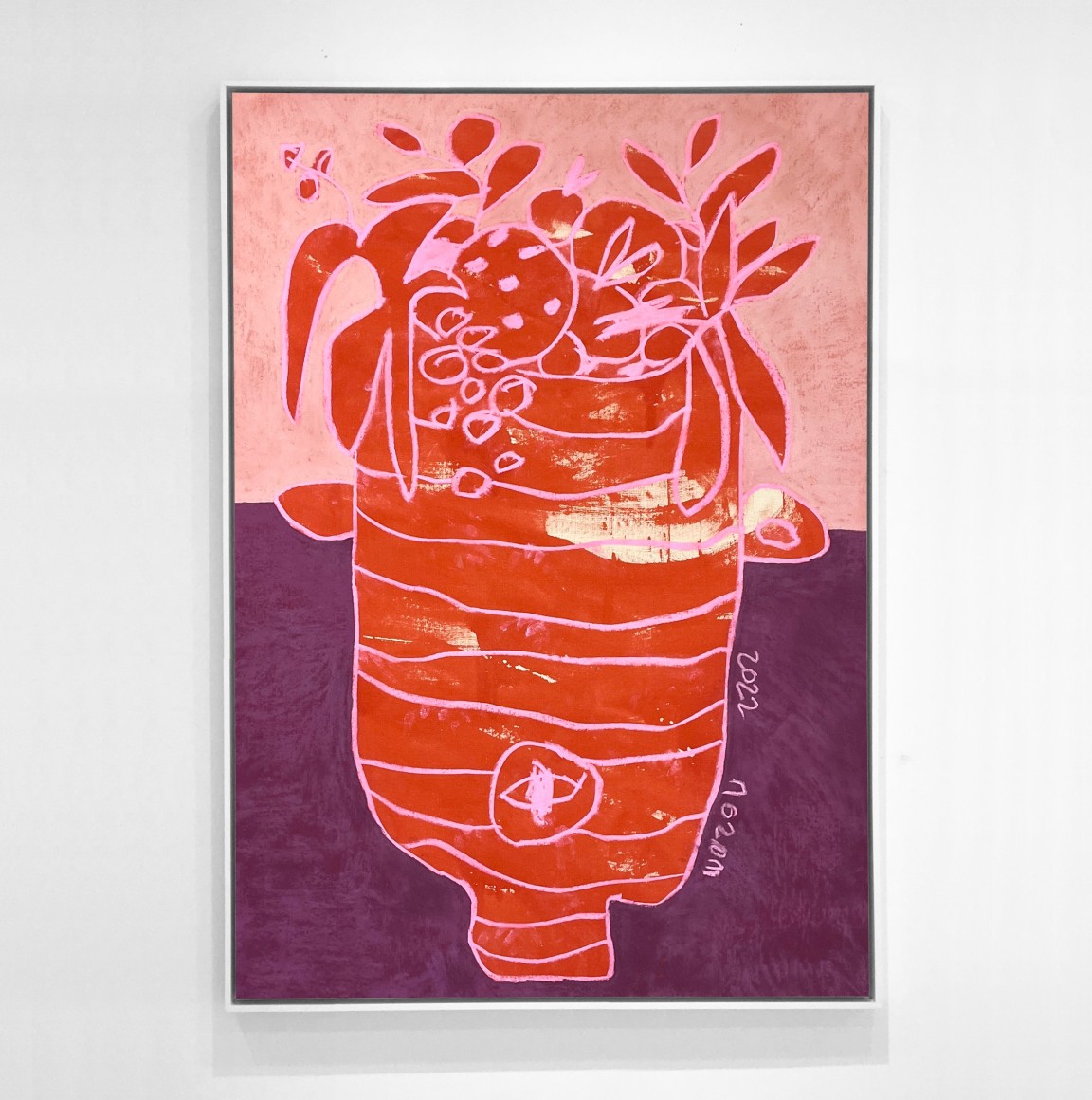 Brintz Gallery, Corey Mason, Zebra Stripes, 2022, Pigment on primed canvas, 58 x 39 x 2 inches, 147.3 x 99.1 x 5.1 centimeters Framed, Unique Art