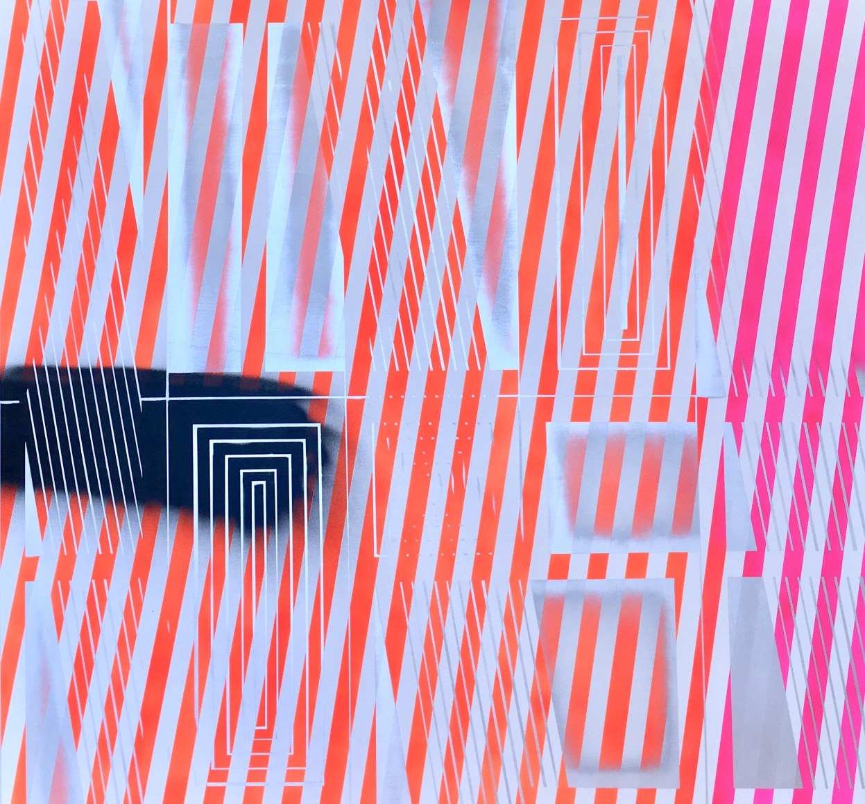 BRINTZ GALLERY, JOHN PHILLIP ABBOTT, Wild Horse, 2017, Acrylic and spray paint on canvas, 62 by 66 inches, Unique Art