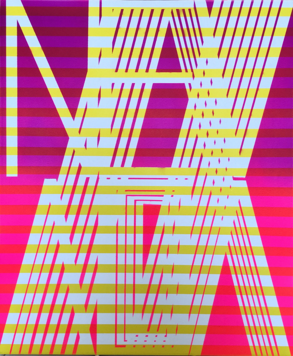 BRINTZ GALLERY, JOHN PHILLIP ABBOTT, Nevada, 2017, Acrylic and spray paint on canvas, 24 by 20 inches, Unique Art