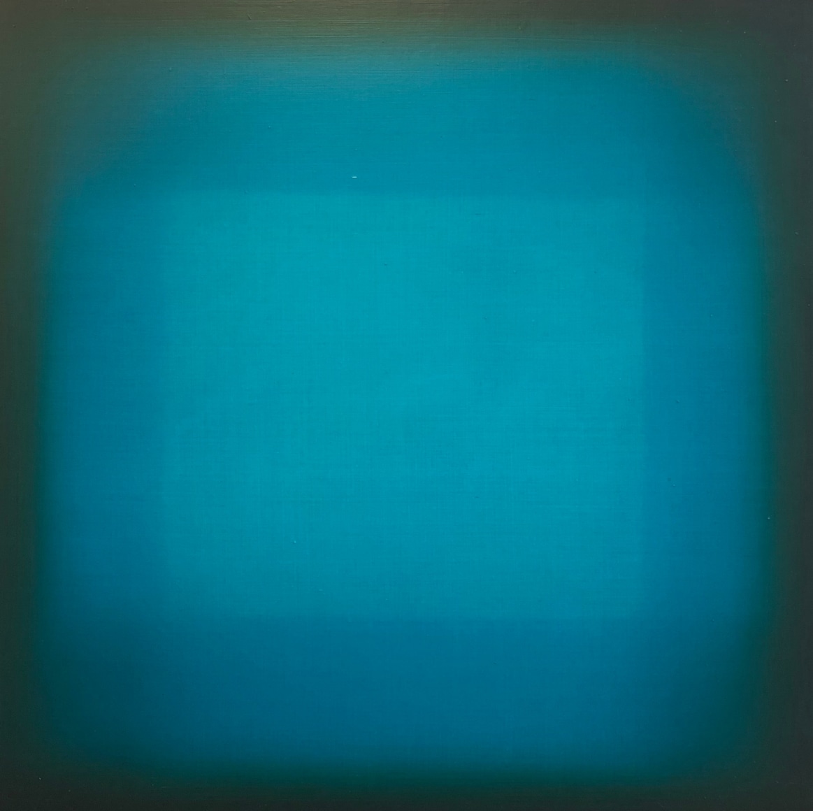 BRINTZ GALLERY, ERIC FREEMAN, Turquoise Crossing Turquoise 2018, Oil on canvas, 30 by 30 inches, The Colour of Light, Unique Art