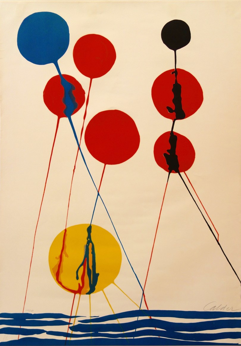 Alexander Calder (1898 - 1976)  Balloons 1973 Lithograph in Colors H 40&rdquo; x W 23.375&rdquo; Signed &lsquo;Calder&rsquo; Lower Right