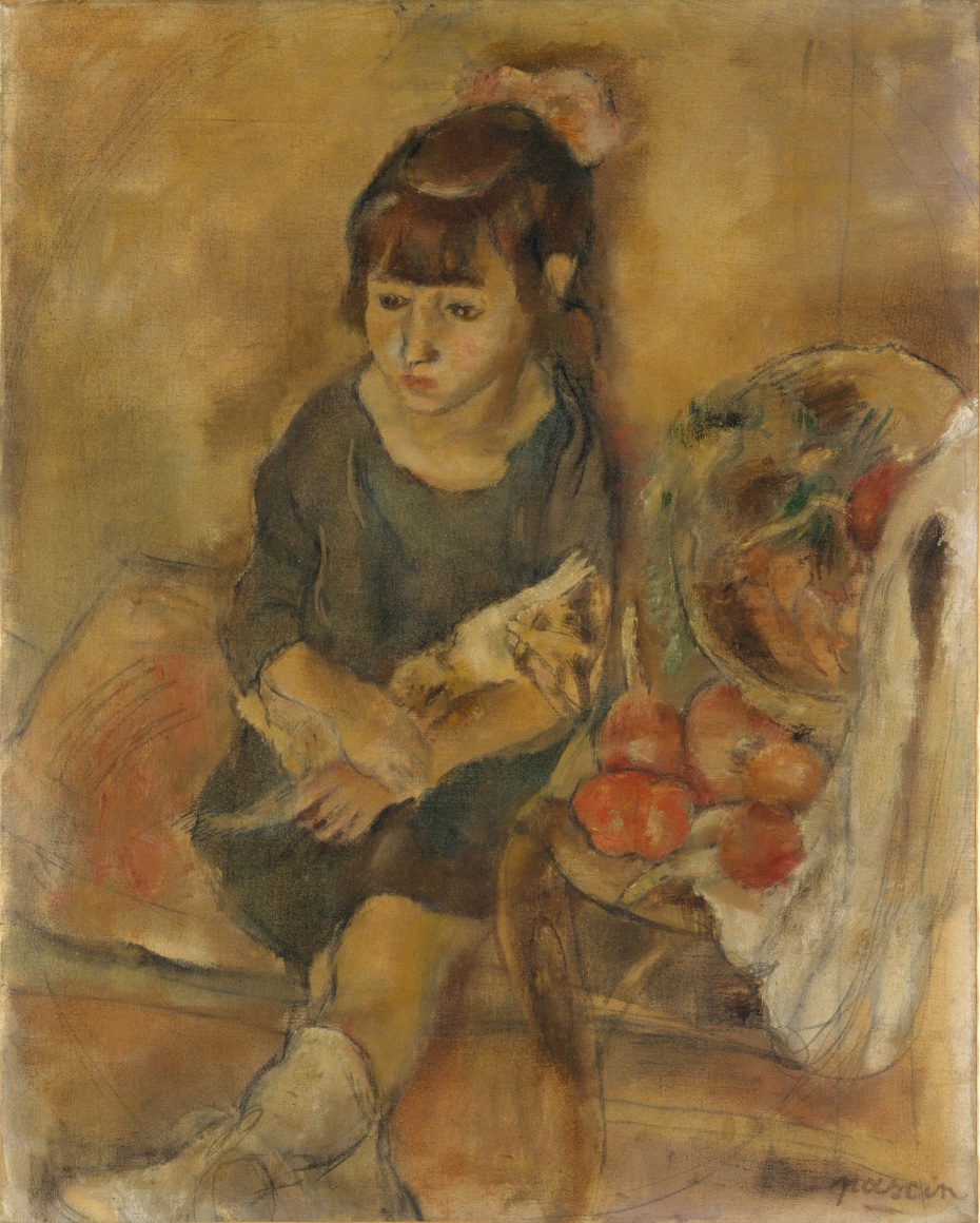 Jules Pascin, Girl with a Kitten, ca. 1926
