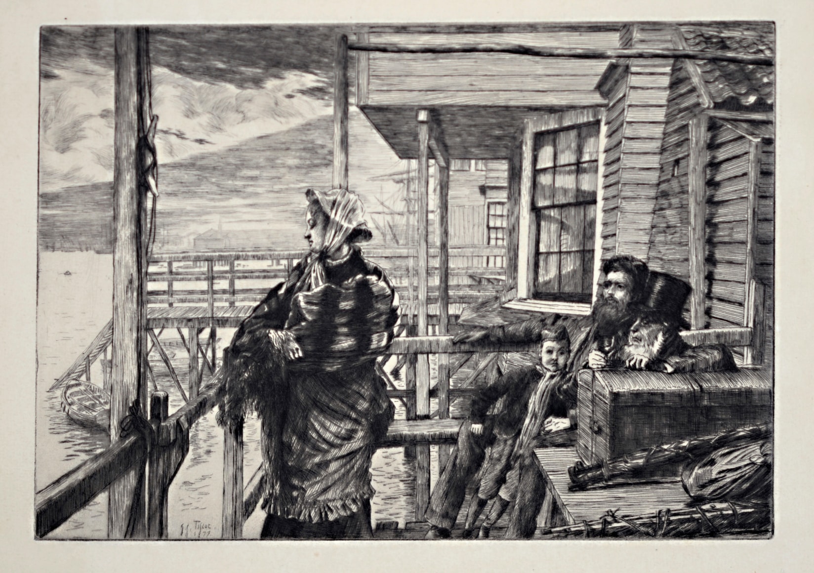 L&#039;Auberge des Trois Corbeaux, James Joseph Tissot (1836-1902, French)