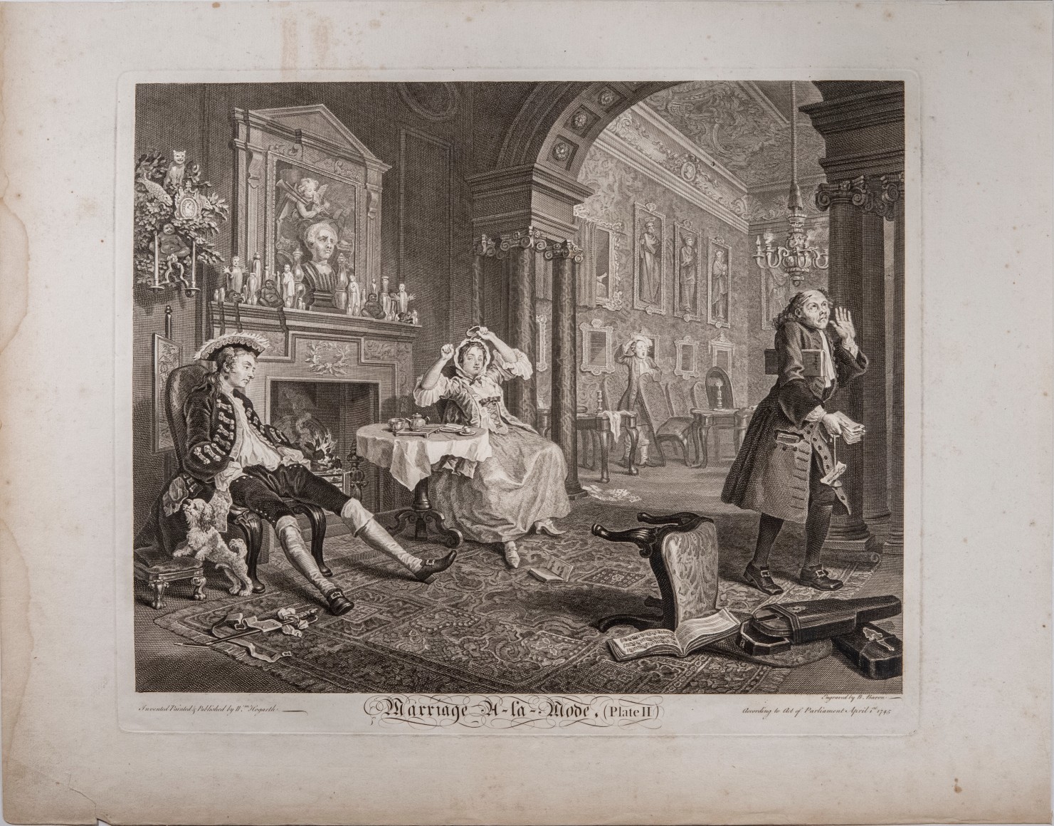 William Hogarth, Marriage &agrave; la Mode, pl. 2