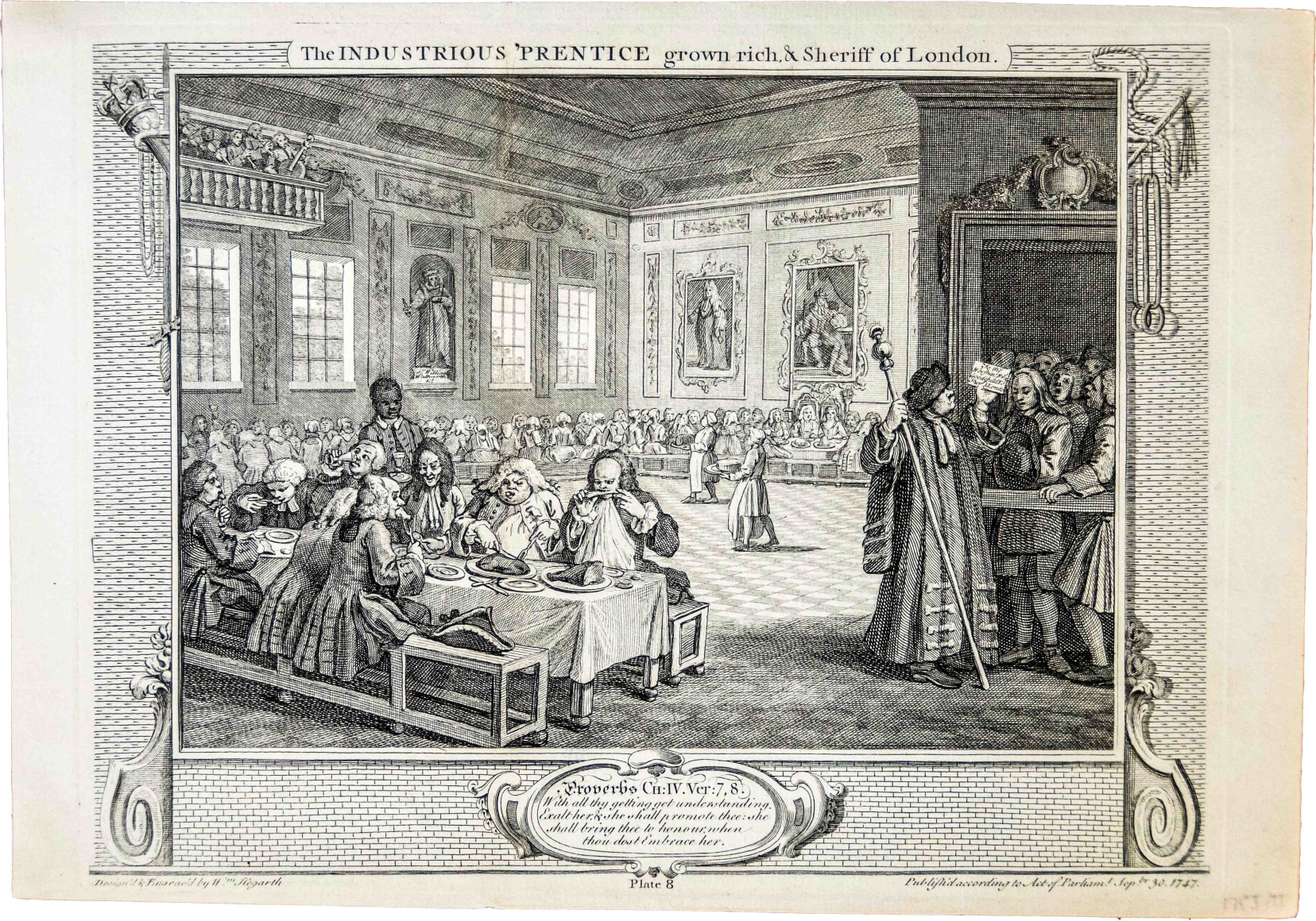 William Hogarth, The Industrious Prentice grown rich, &amp; Sheriff of London