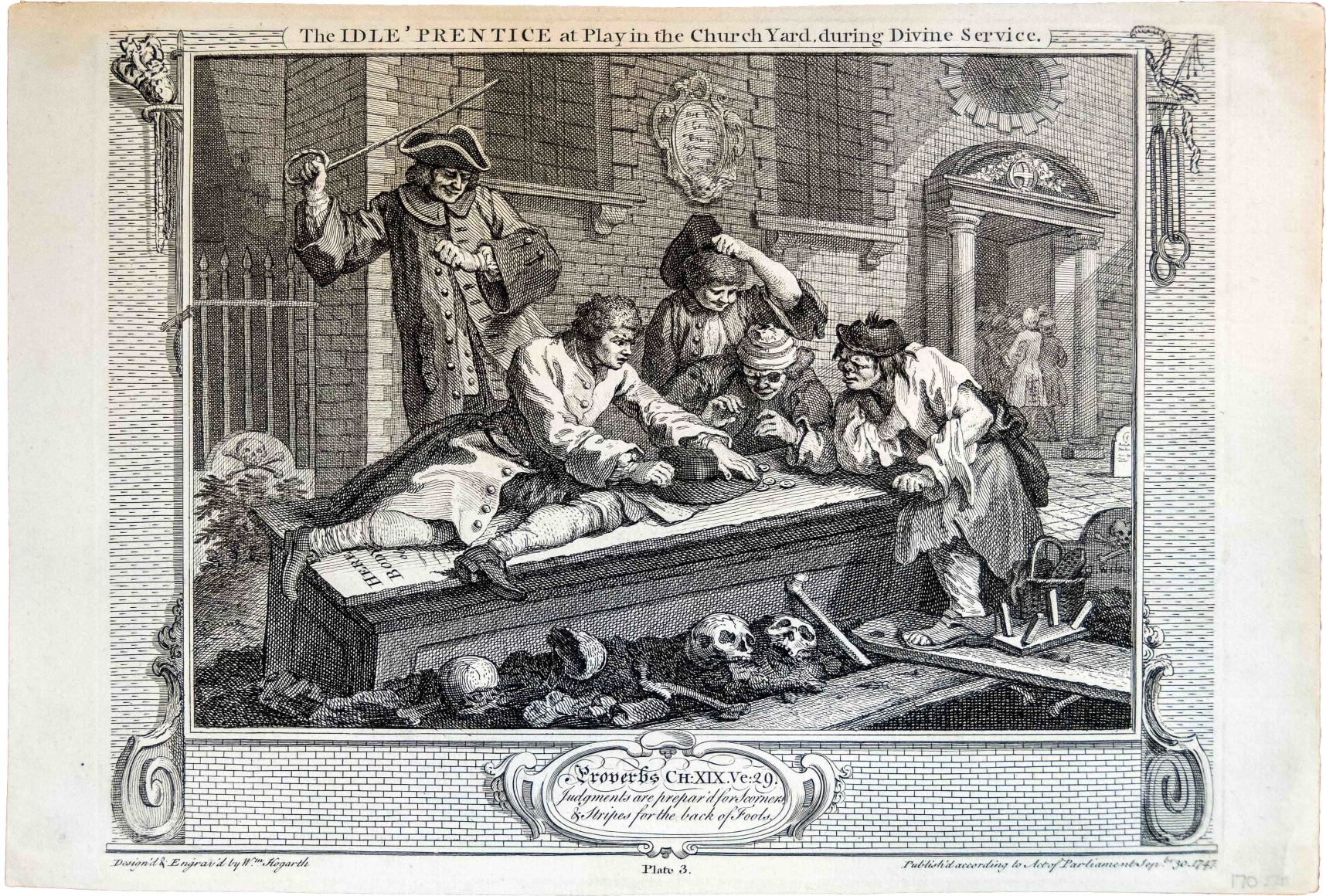 William Hogarth, The Idle &lsquo;Prentice at Play in the Church Yard during Divine Service