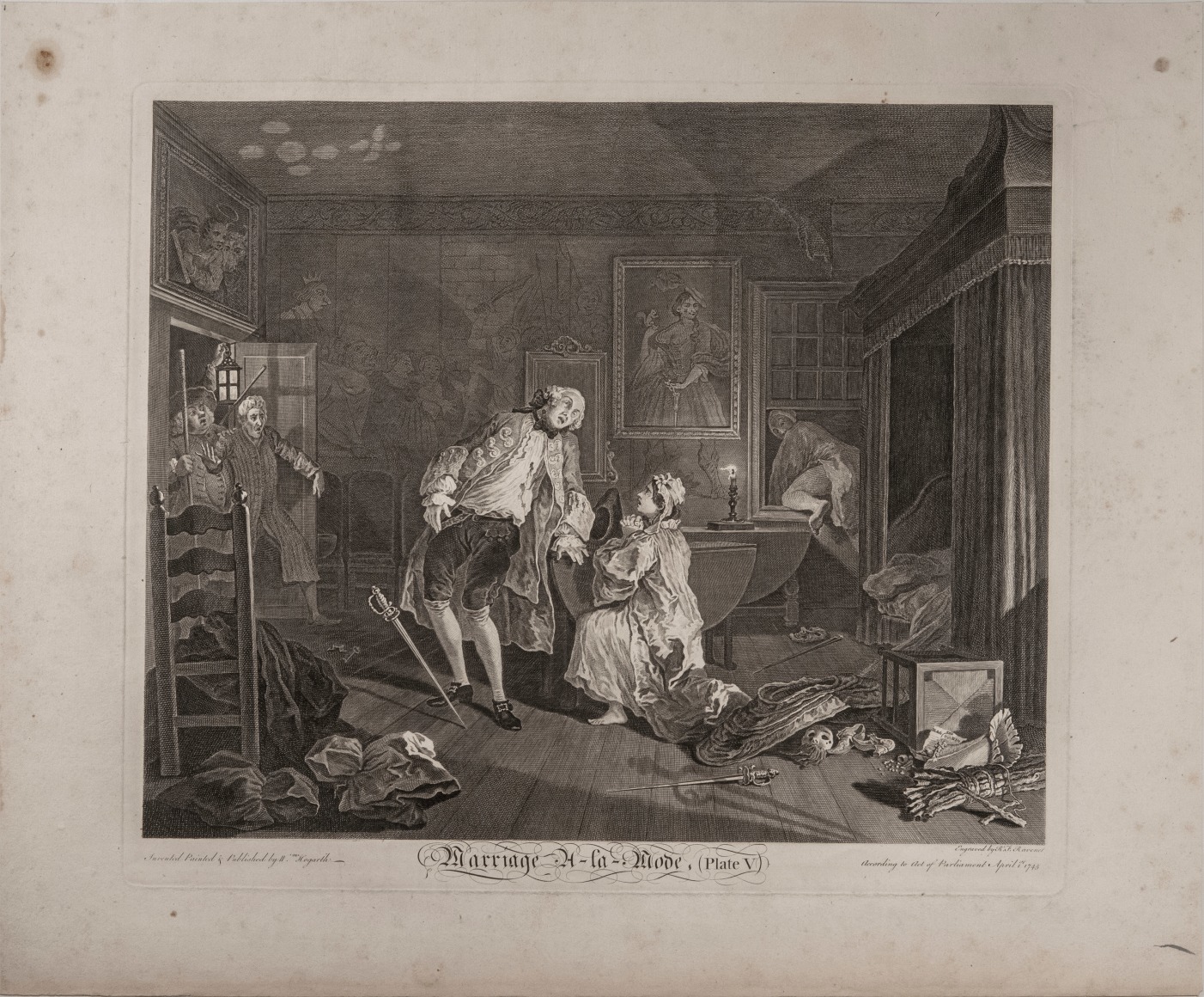 William Hogarth  Marriage &agrave; la Mode, pl. 5 from the complete set of six