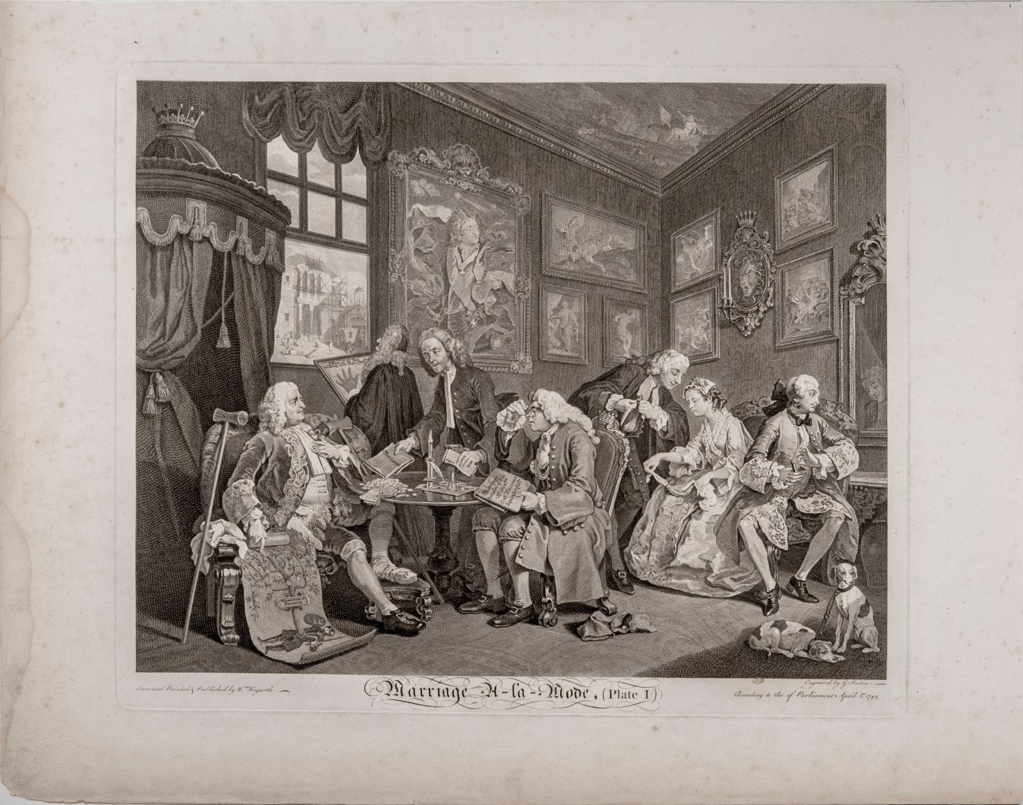 William Hogarth, Marriage &agrave; la Mode, pl. 1
