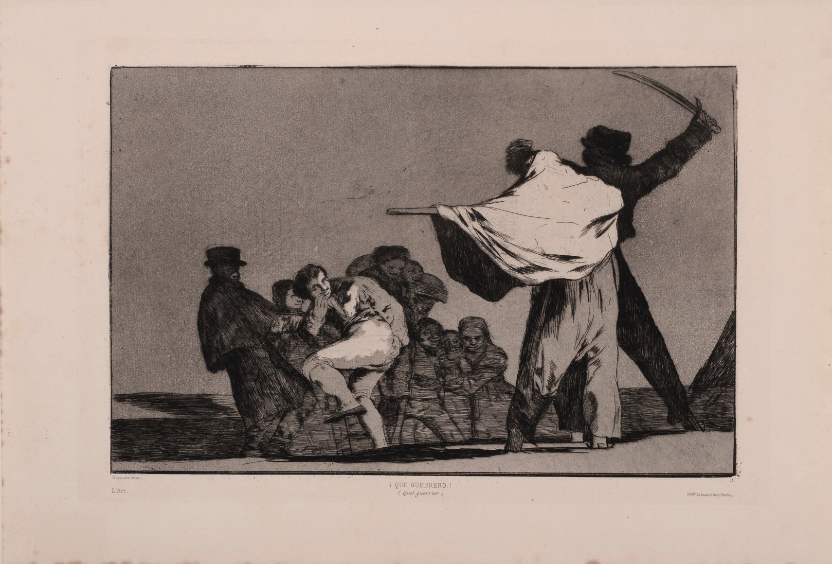 Francisco de Goya, &iexcl;Que Guerrero!/ Dos a Uno, Meten La Paja en el Culo/ Disparate Conocido (Well-known folly)