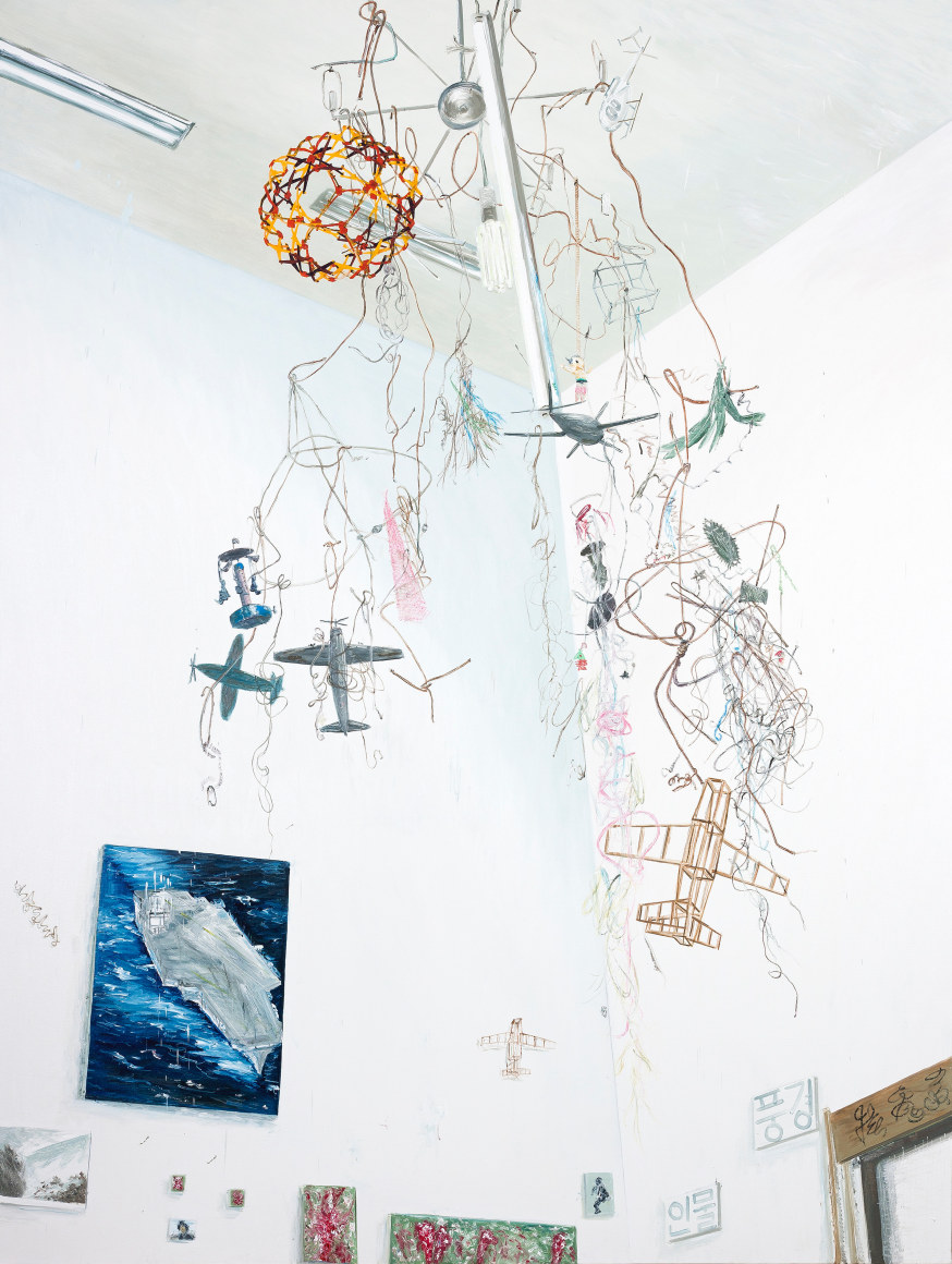 Kim Jiwon. 비행 fly, 2014. Oil on linen, 300 x 230 cm. Courtesy of the artist & PKM Gallery.