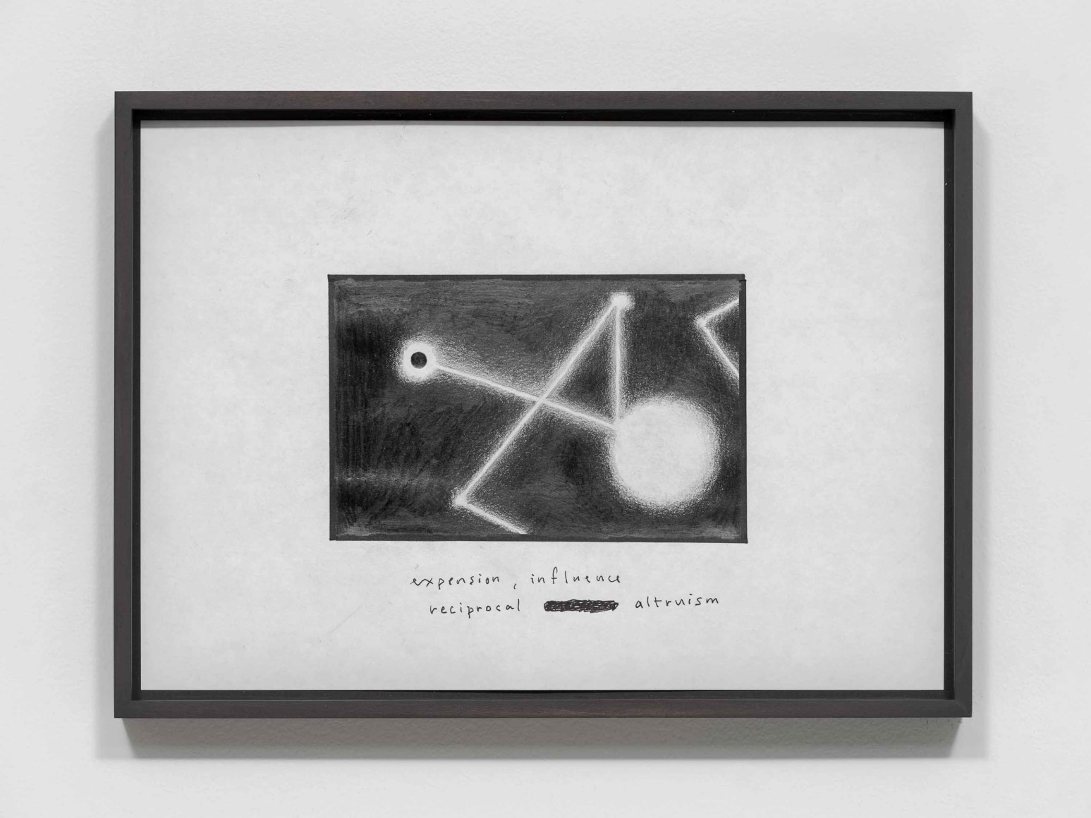 Koo Jeong A, OBP, 2015. Pencil on a paper + magic pen, 21 x 29.7 cm., Courtesy of the artist &amp;amp; PKM Gallery.