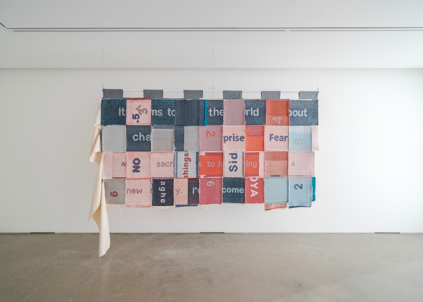 Young In Hong, Woven and Echoed, 2021., Fabric, 204 x 292 cm.