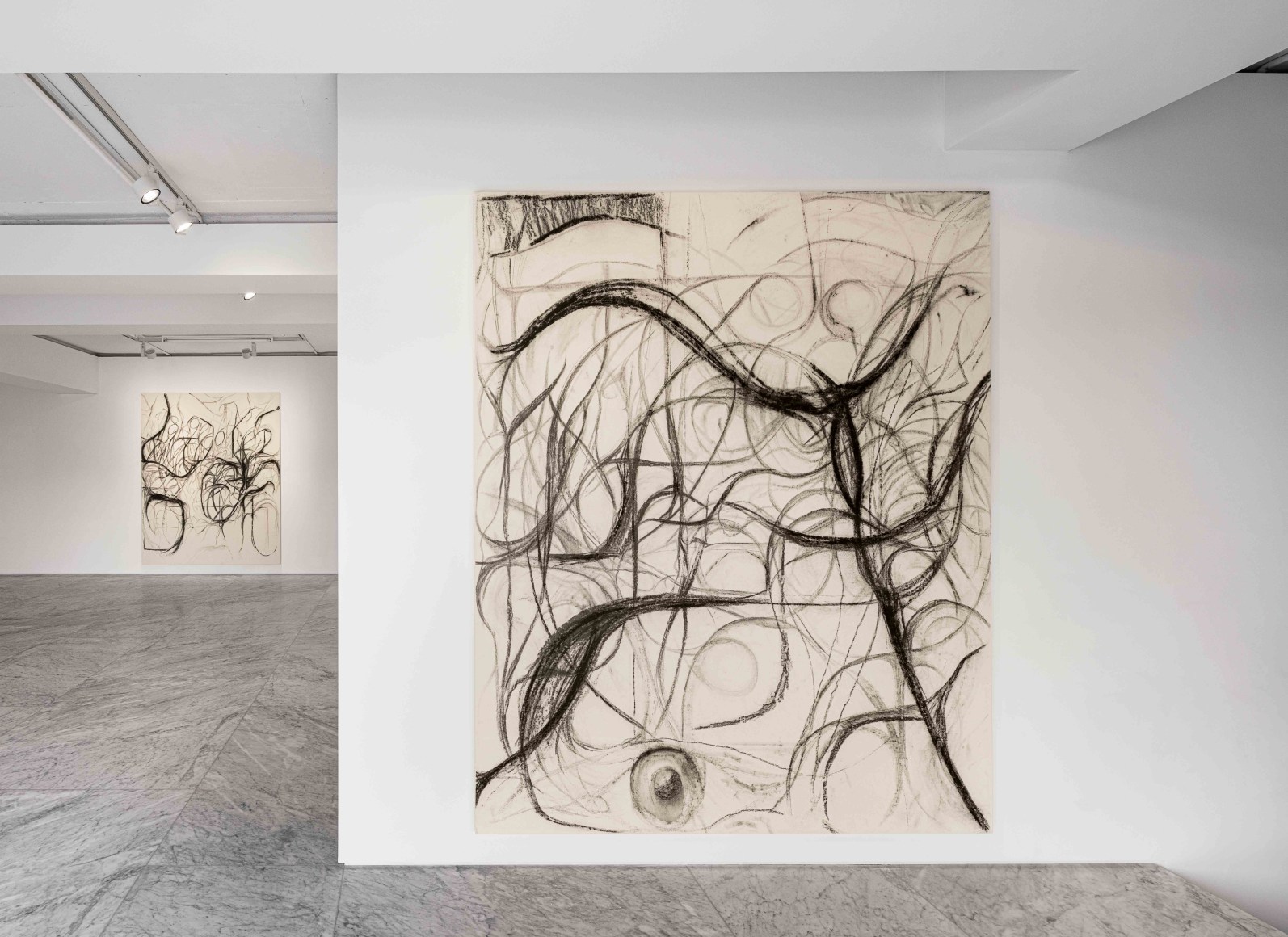 Installation view of Peppi Bottrop : schwarze schraube deutschland at PKM+. Courtesy of PKM Gallery.