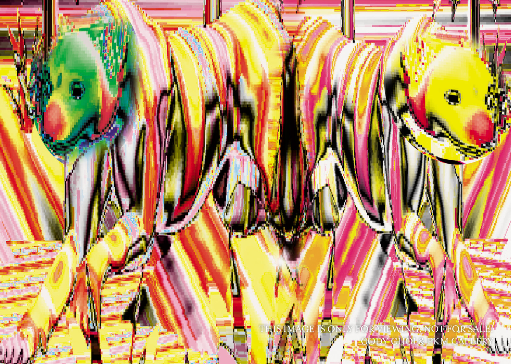 Cody Choi.&nbsp;t.Cat 1-1A/Database Painting,&nbsp;2000,&nbsp;Vutek Ink on Mesh Mounted on Canvas, 152.4 x 213.3 cm.&nbsp;Courtesy of the artist &amp;amp; PKM Gallery.