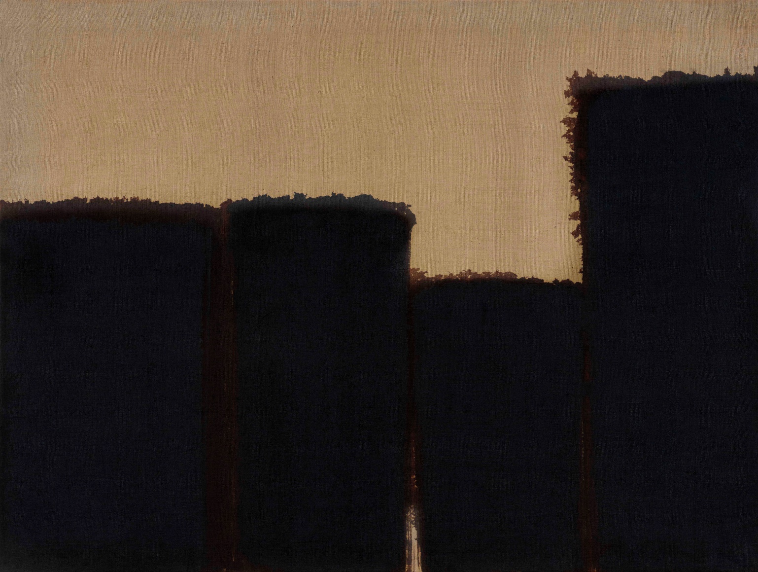 Yun Hyong-keun, Burnt Umber & Ultramarine, 1990., Oil on linen, 97.3 x 130.5 cm.