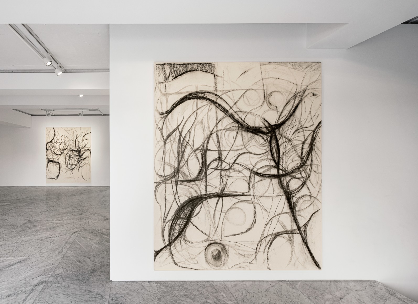 Installation view of "Peppi Bottrop : schwarze schraube deutschland" at PKM+. Courtesy of PKM Gallery.