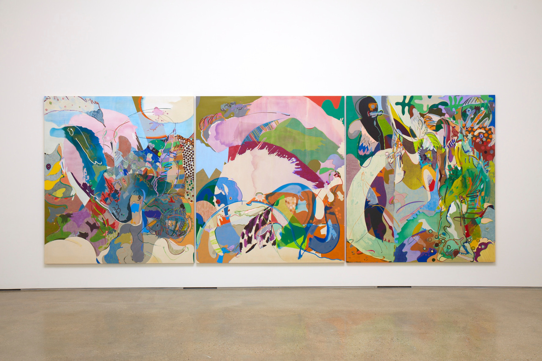 Installation view of Hernan Bas &amp;amp; Young Do Jeong exhibition, Wild n Out, at PKM Gallery, 2017. Courtesy of the artist and PKM Gallery.