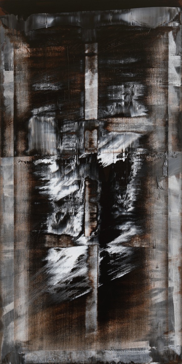 Shin Min Joo. Uncertain Emptiness 15019, 2015, Acrylic on canvas, 194 x 97 cm. Courtesy of the artist & PKM Gallery. 