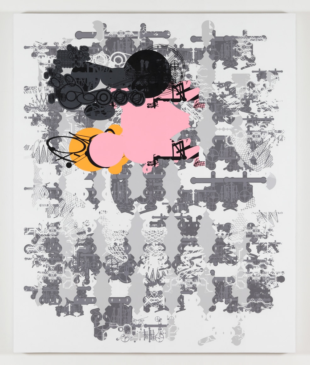 Sang Nam Lee. 4-fold landscape L 136, 2016, Acrylic on panel, 183.5 x 152.5 cm. Courtesy of the artist & PKM Gallery.
