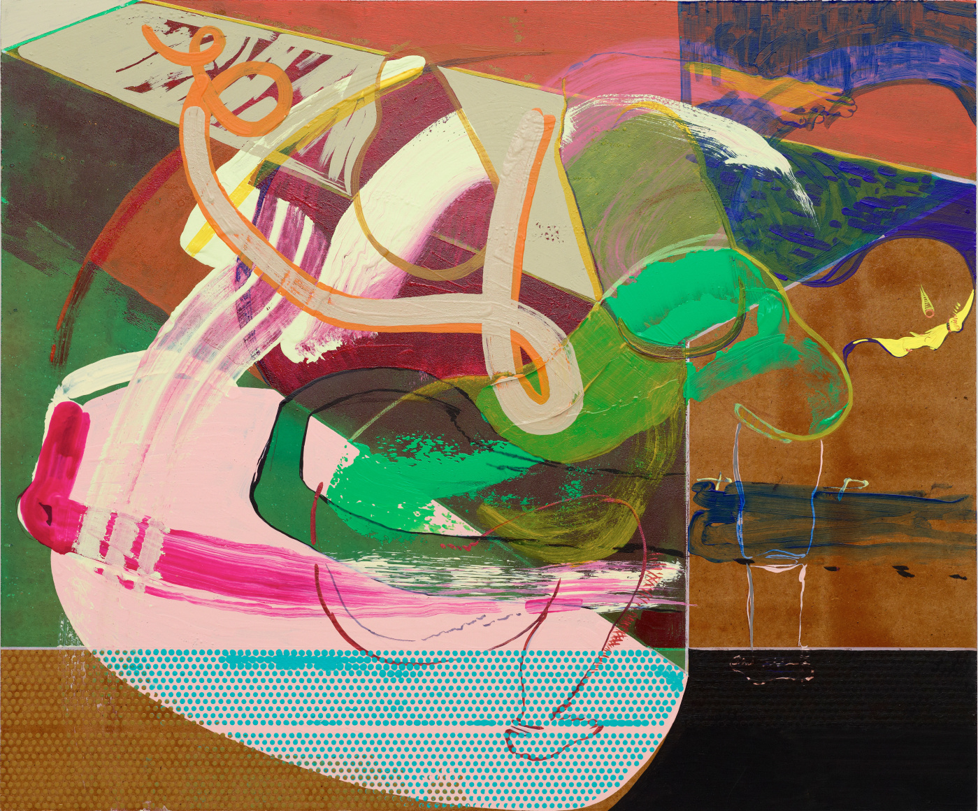 Young Do Jeong. It's a Cinch, 2013. Acrylic, oil, spray paint, marker, graphite, and color pencil on panel, 50.48 x 60.64 cm. Courtesy of the artist & PKM Gallery.