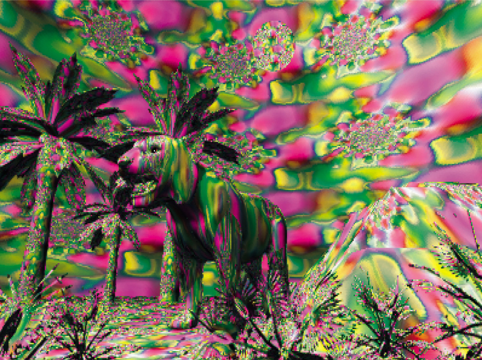 Cody Choi, 1999, Database Painting Series 1 – Stolen Data, Animal Totem, Tiger #00, 1999.