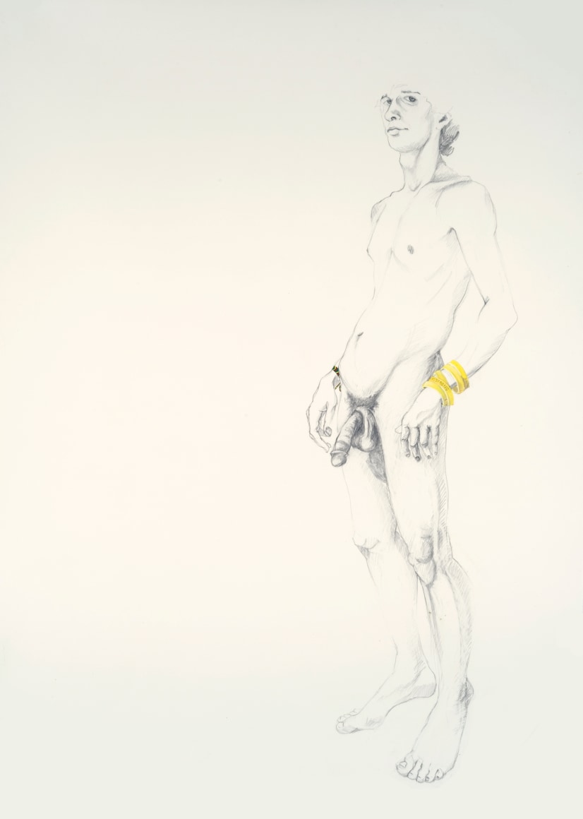 ZOË CHARLTON Untitled 2 (from Paladins and Tourists) 2010, graphite and gouache on paper, 93 x 69 inches (framed)