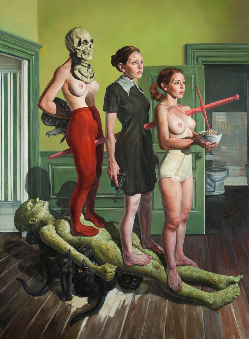 ERIK THOR SANDBERG  Linear  2015, oil on canvas, 60 x 44 inches.