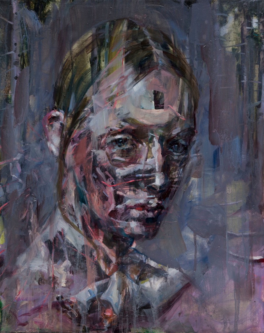 JUSTINE OTTO  Therese  2016, oil on linen, 20 x 16 inches.