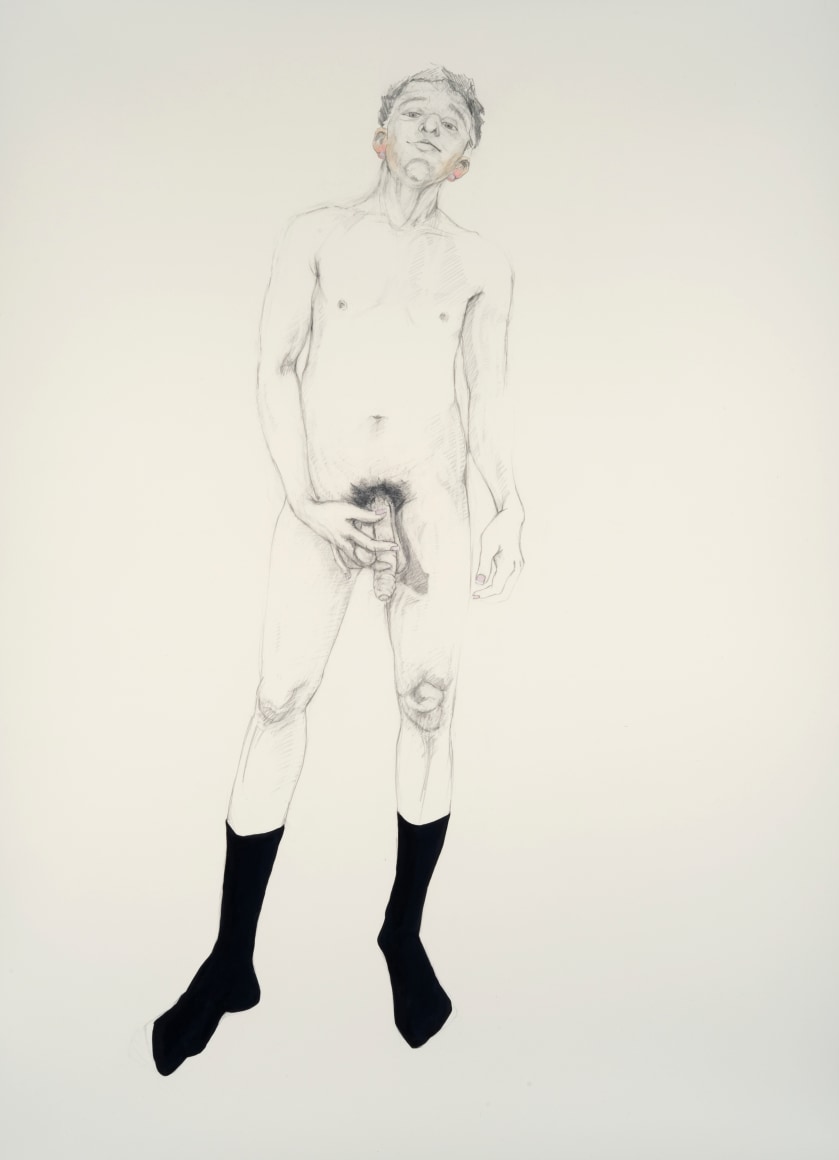 ZOË CHARLTON Untitled 8 (from Paladins and Tourists) 2010, graphite and gouache on paper, 93 x 69 inches (framed)