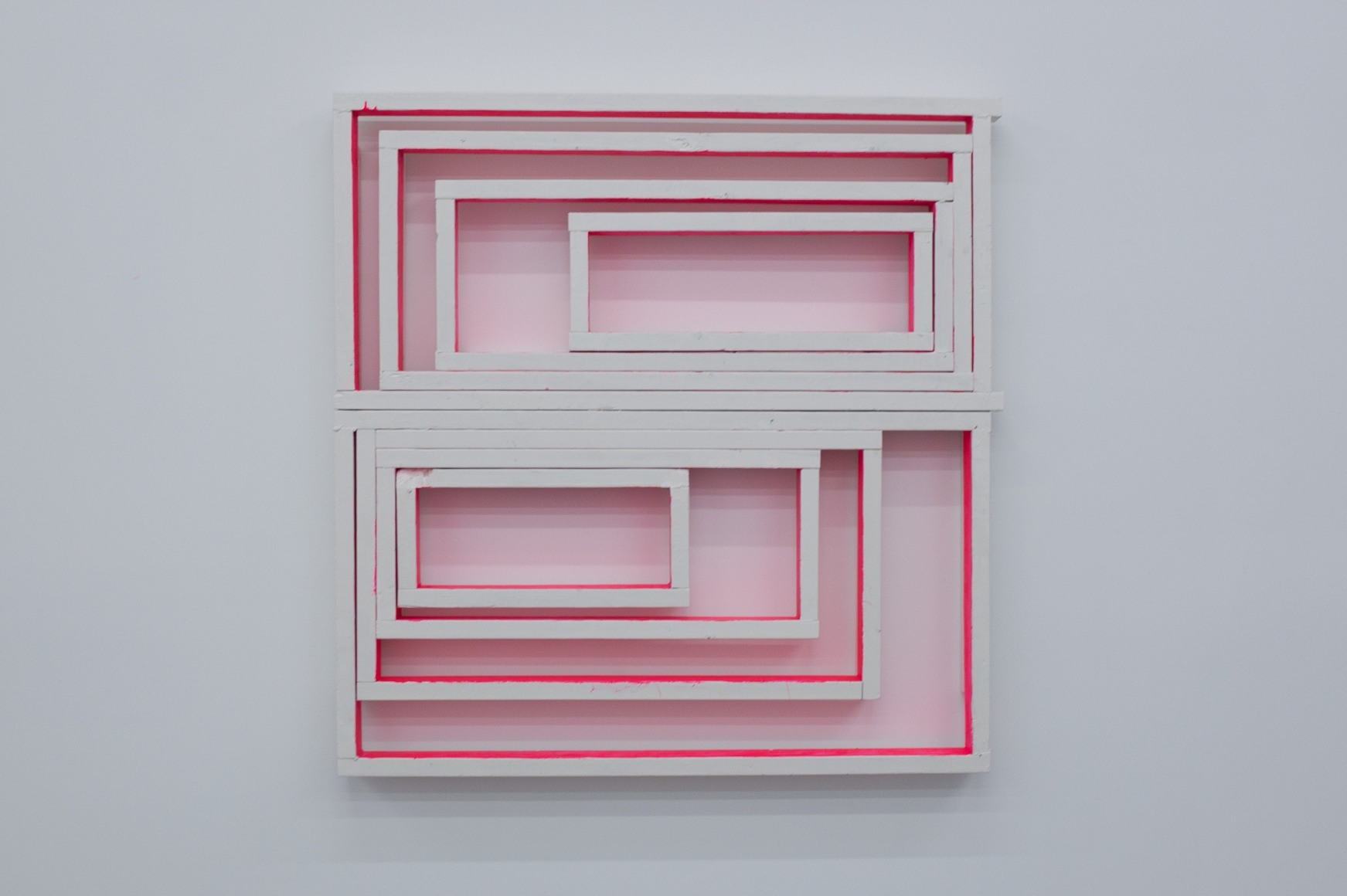 CORDY RYMAN Window Box 2010, acrylic and enamel on wood, 54 x 52 x 5 inches