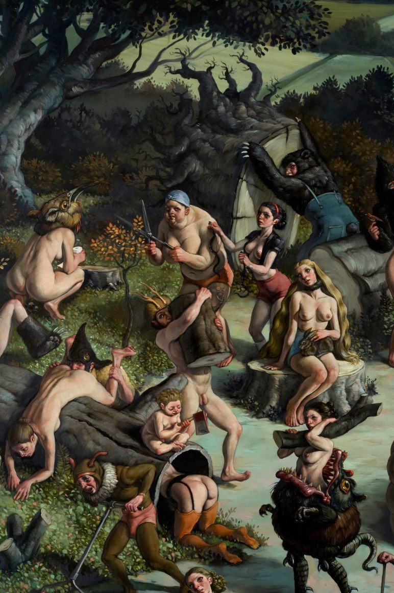 ERIK THOR SANDBERG Thing of Ruin (detail) 2010, oil on panel, 48 x 72 inches