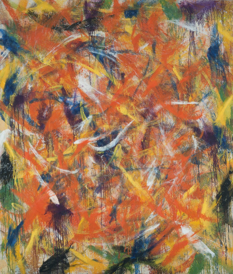 NORMAN BLUHM  Orph&eacute;e  1958, oil on linen, 85 &times; 73 inches.