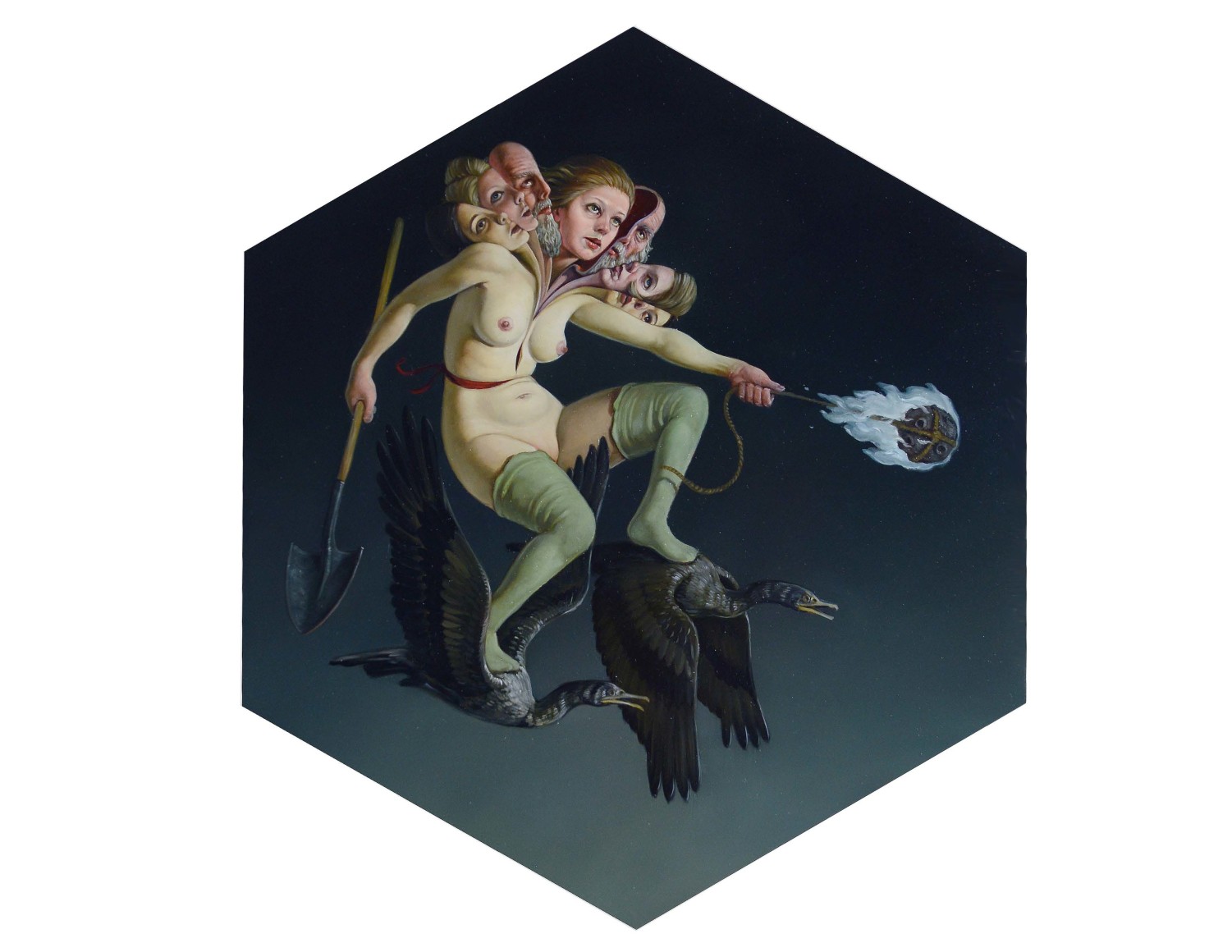 ERIK THOR SANDBERG  Adrift  2017, oil on panel, 13 x 11 inches