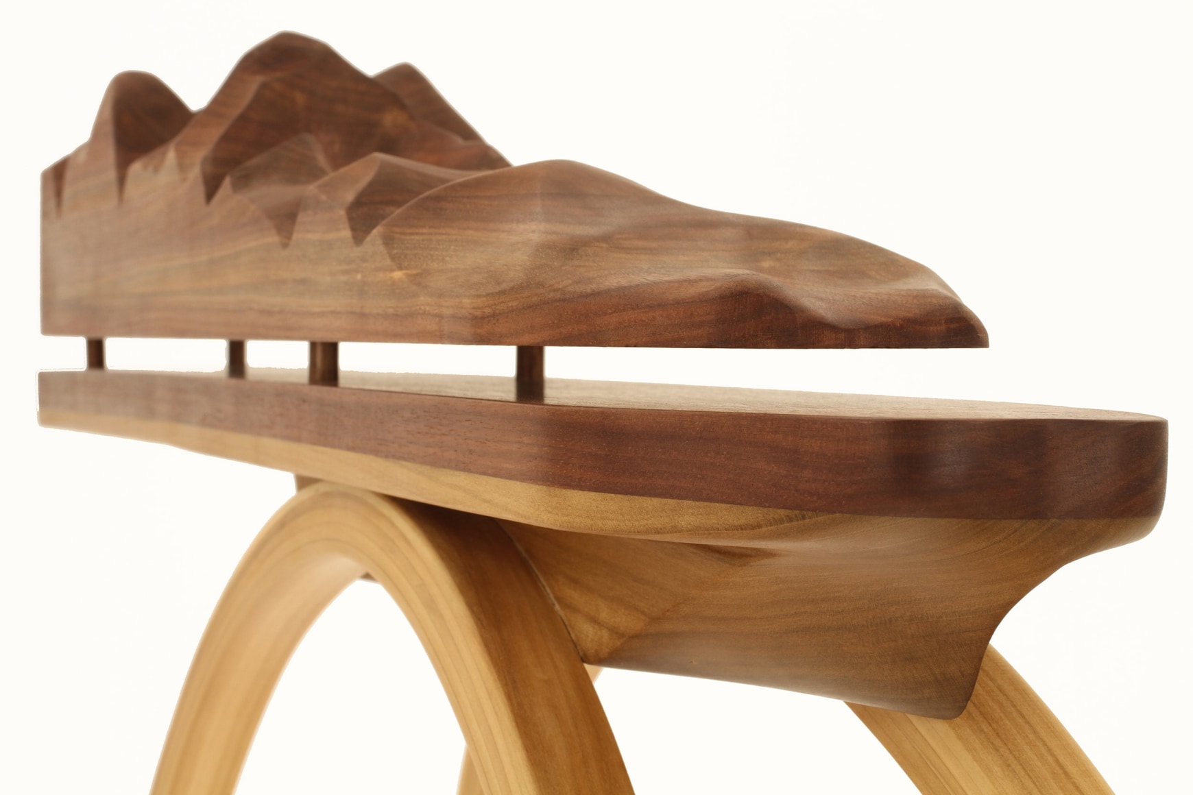 JEREMIAH HOLLAND Wall Table #2 (detail) 2012, black walnut, poplar, 52 x 46 x 13 inches