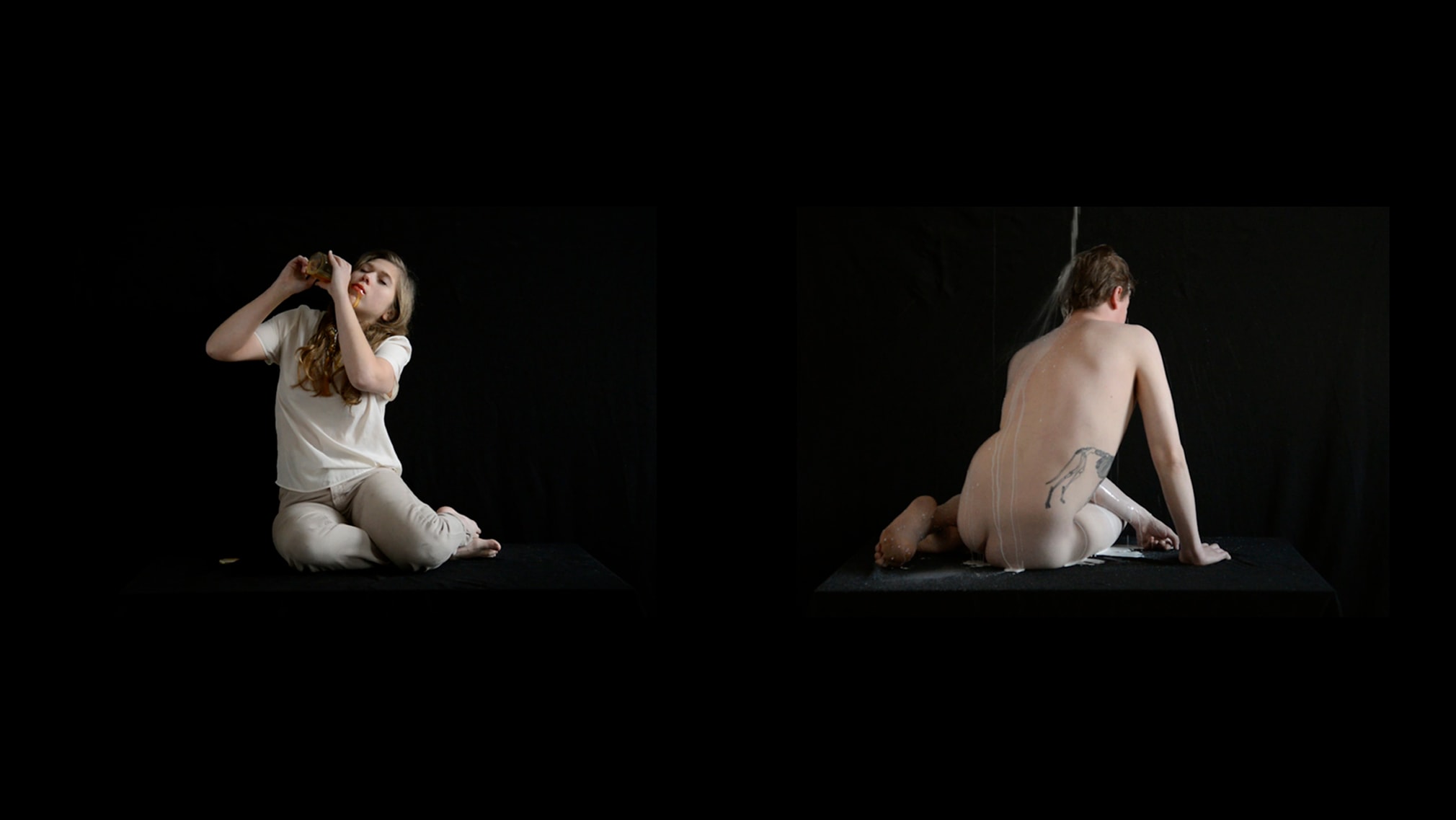 EMILIA PENNANEN Milk and Honey, Saltwater Honey (video still) 2014, video performance 1920 x 1080p, run time: 5:09