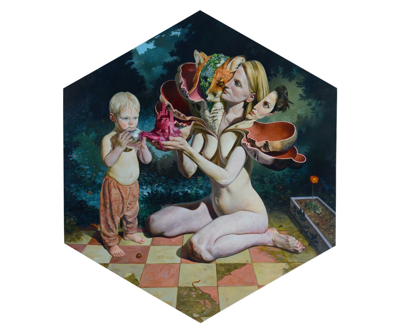 ERIK THOR SANDBERG  Offering  2017, oil on panel, 49 x 42 inches