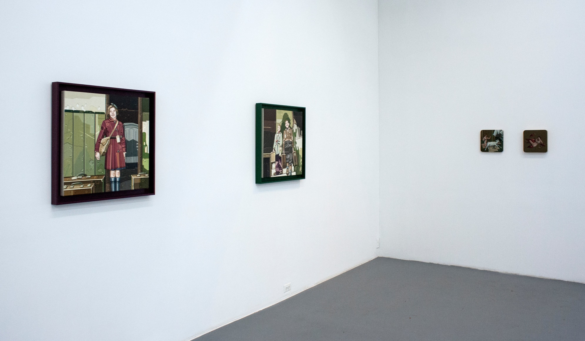 JULIE ROBERTS and ERIK THOR SANDBERG  The Works: Recent Painting, Sculpture, Video 2013. Installation view: CONNERSMITH.