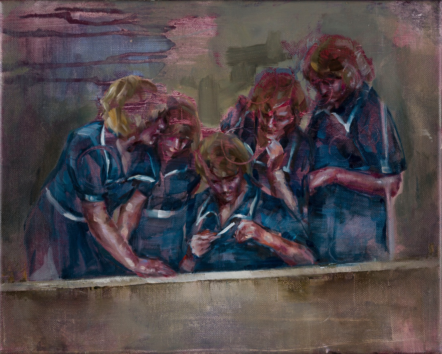 JUSTINE OTTO  Test  2015, oil on linen, 16 x 20 inches.