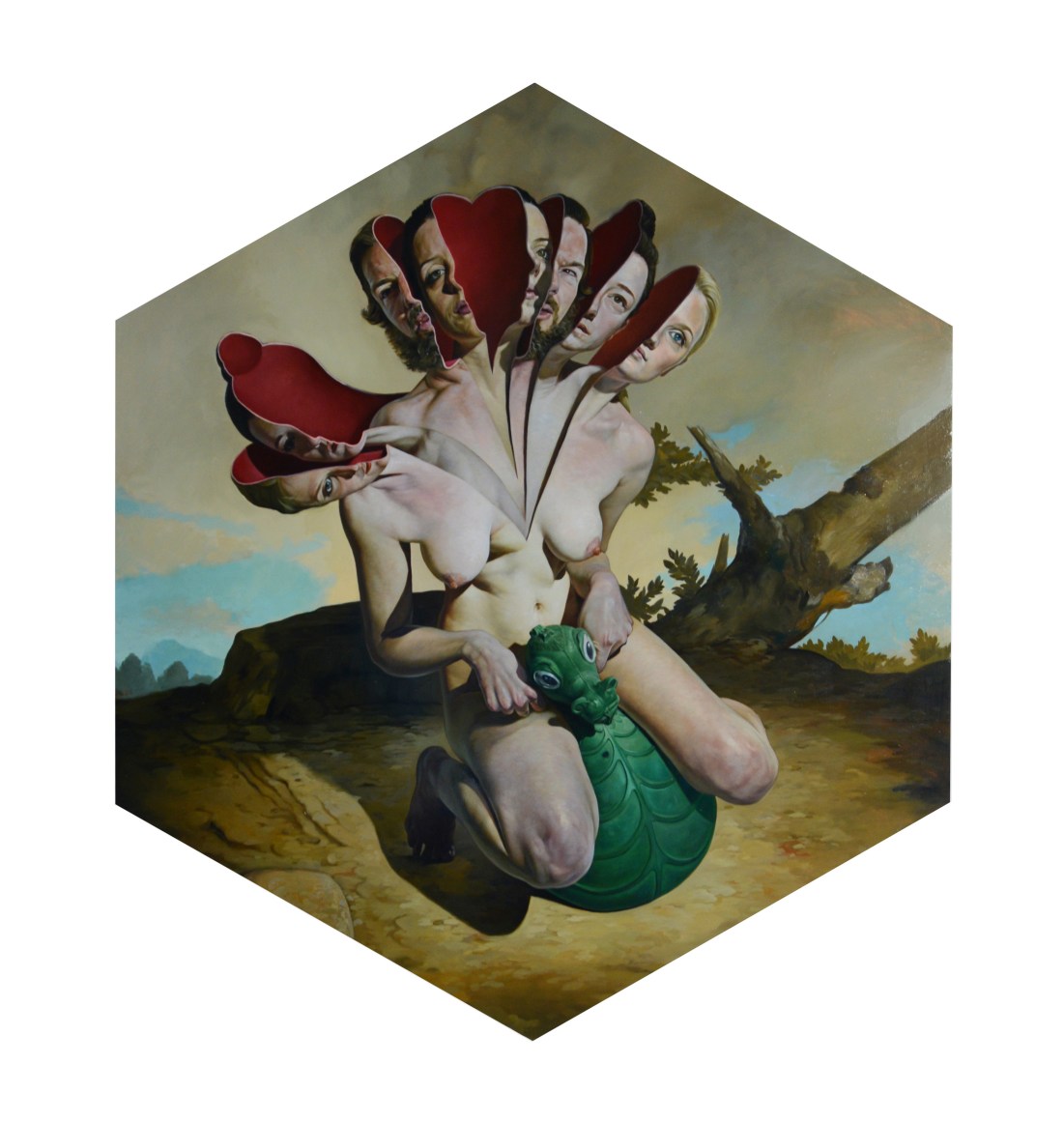 ERIK THOR SANDBERG  Finding Purchase  2017, oil on panel, 49 x 42 inches