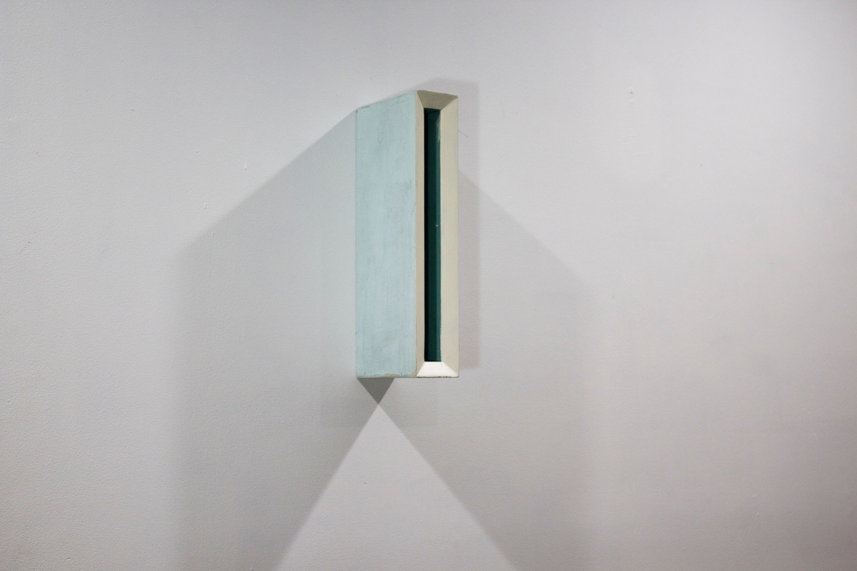 NATOVIAN McLEOD   A Symbol for Modest Determination  2015, enamel, wood, 13 x 2 x 5 inches.