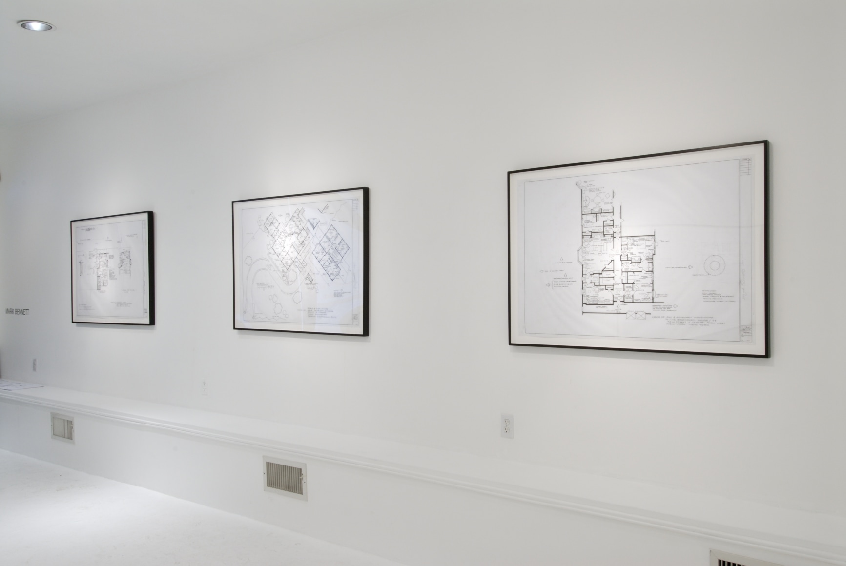 MARK BENNETT New Drawings 2007. Installation view: Conner Contemporary Art.