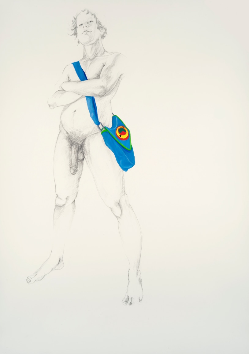 ZOË CHARLTON Untitled 1 (from Paladins and Tourists) 2010, graphite and gouache on paper, 93 x 69 inches (framed)