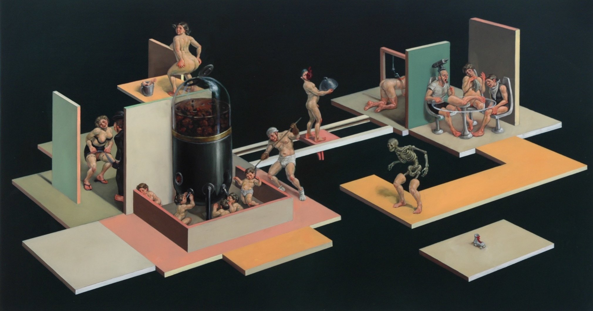ERIK SANDBERG Transition 2006, oil on wood panel, 30 x 45 x 3 inches.