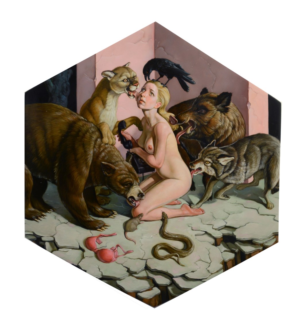 ERIK THOR SANDBERG  Persevere   2017, oil on wood panel, 13 x 11 inches