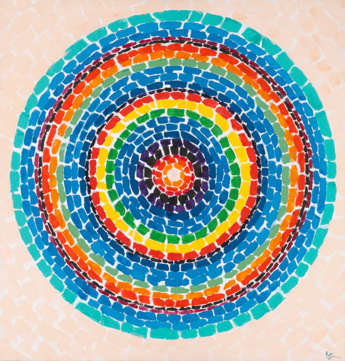 ALMA THOMAS Wind Dancing with Spring Flowers, 1969, acrylic on canvas, 48 x 50 inches.