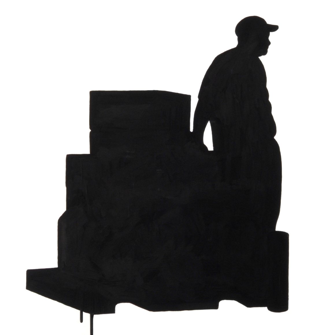 Kenny Hunter Untitled, acrylic on panel, 24 x 24 inches